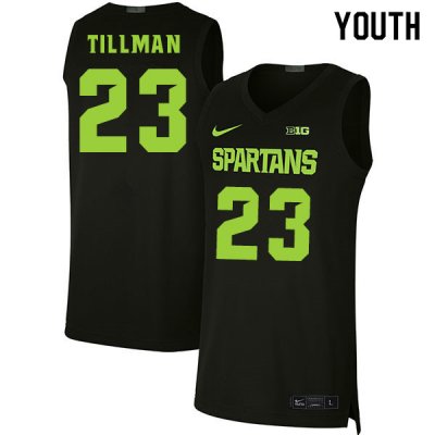 Youth Michigan State Spartans NCAA #23 Xavier Tillman Black Authentic Nike 2020 Stitched College Basketball Jersey RM32S66GC